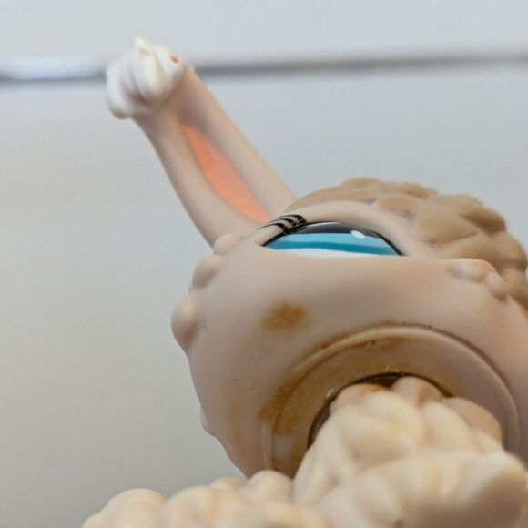 Littlest Pet Shop #1471 Beige and Orange Angora Rabbit Bunny, Blue Eyes - Picture 8 of 10